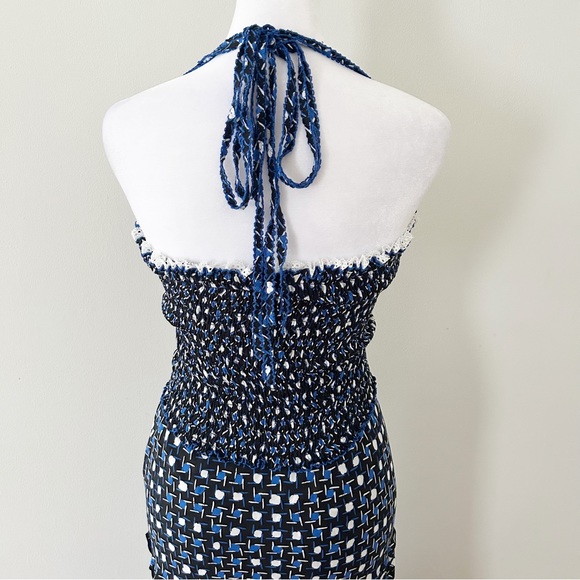 Poupette St Barth Foe Panelle Smocked Halter Tiered Maxi Dress Size XS - Picture 7 of 10